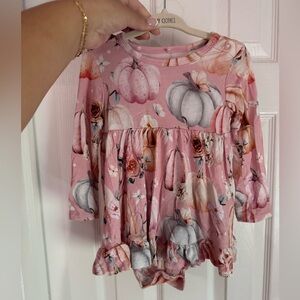 Posh Peanut Pink Floral Pumpkin Dress